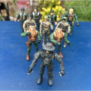 Lot of 10 The Corps 4" Action Figures Lanard Army Builder